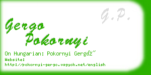 gergo pokornyi business card